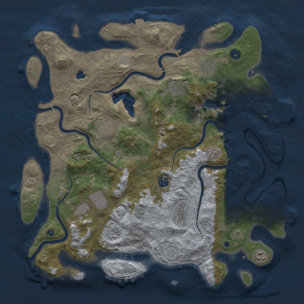 Rust Map: Procedural Map, Size: 4250, Seed: 14002189, 15 Monuments
