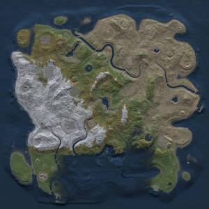 Thumbnail Rust Map: Procedural Map, Size: 4500, Seed: 2389, 17 Monuments