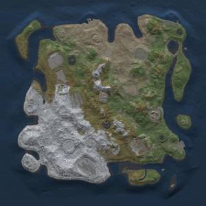 Thumbnail Rust Map: Procedural Map, Size: 3500, Seed: 8899, 17 Monuments