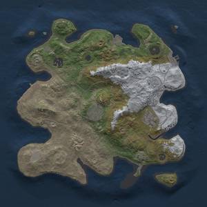 Thumbnail Rust Map: Procedural Map, Size: 3000, Seed: 2081380368, 12 Monuments