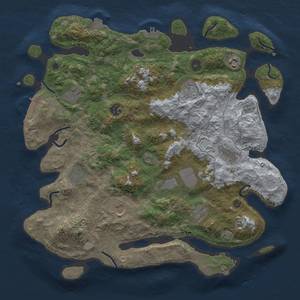 Thumbnail Rust Map: Procedural Map, Size: 4000, Seed: 83171379, 18 Monuments