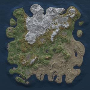 Thumbnail Rust Map: Procedural Map, Size: 4250, Seed: 484028459, 18 Monuments