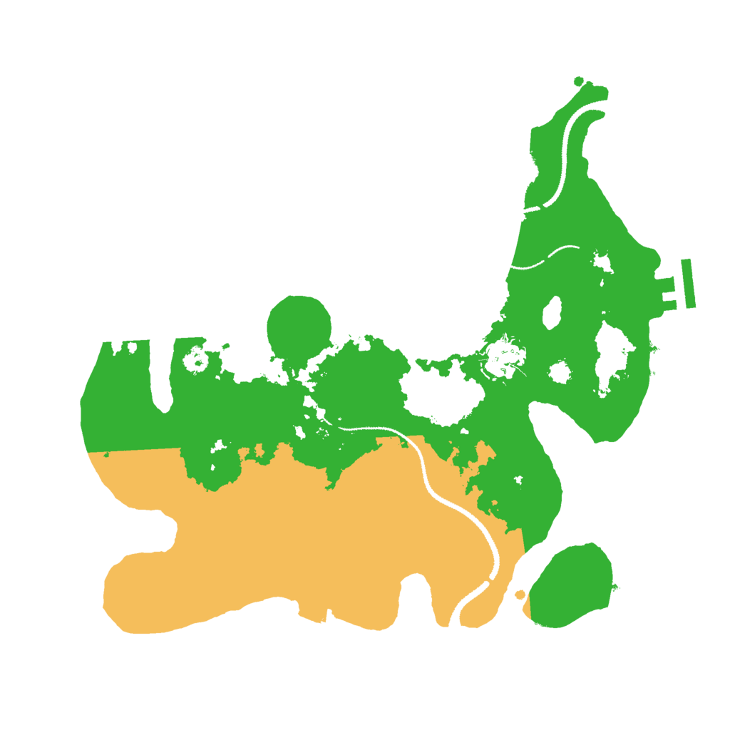 Biome Rust Map: Procedural Map, Size: 3000, Seed: 36468