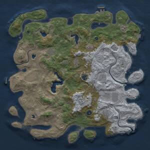 Thumbnail Rust Map: Procedural Map, Size: 4500, Seed: 1808507023, 17 Monuments