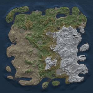 Thumbnail Rust Map: Procedural Map, Size: 4500, Seed: 1808507023, 19 Monuments