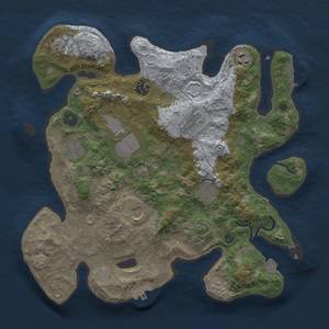 Thumbnail Rust Map: Procedural Map, Size: 3500, Seed: 13602623, 17 Monuments