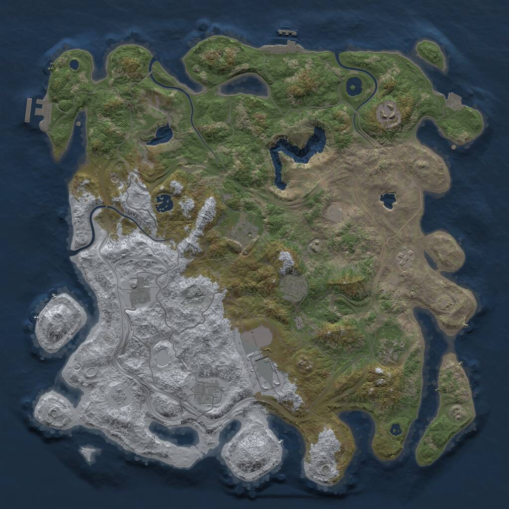 Rust Map: Procedural Map, Size: 4250, Seed: 1618313250, 15 Monuments