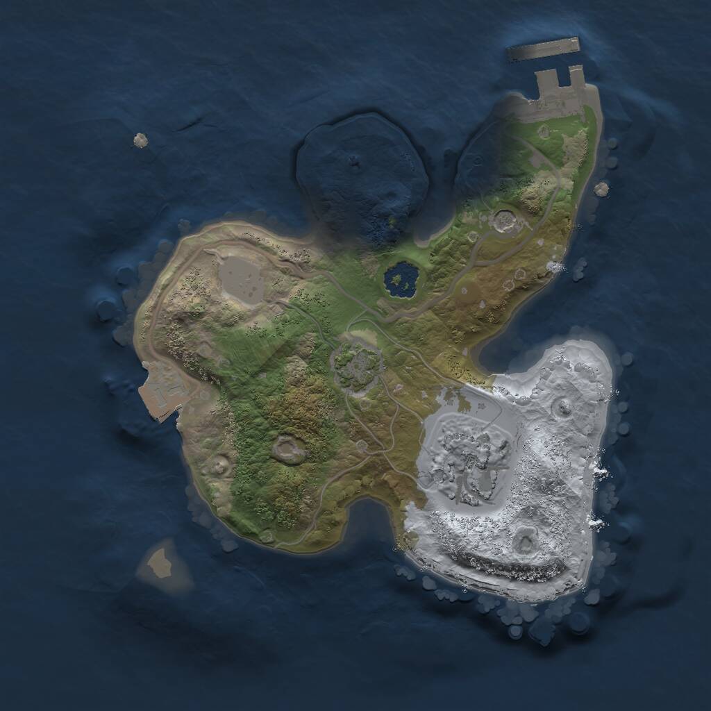 Rust Map: Procedural Map, Size: 2000, Seed: 16161616, 5 Monuments
