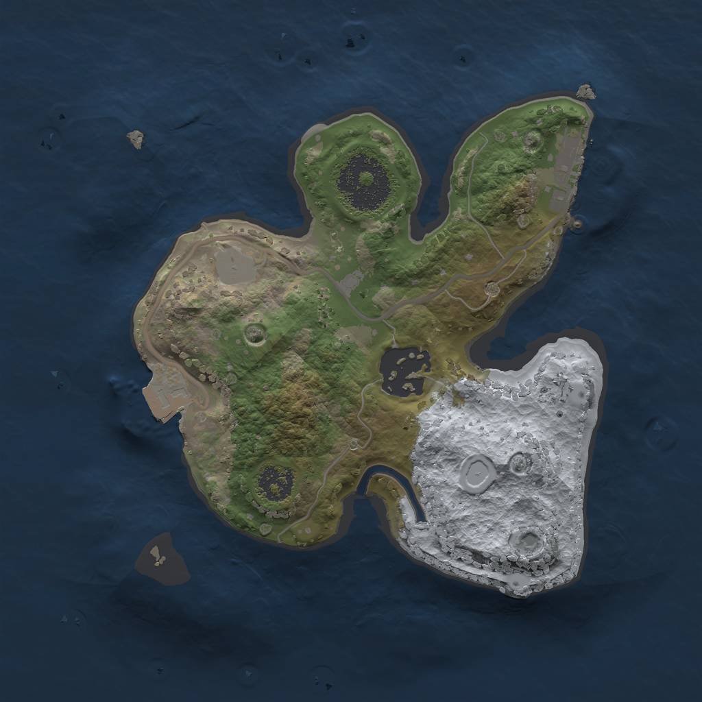 Rust Map: Procedural Map, Size: 2000, Seed: 16161616, 5 Monuments