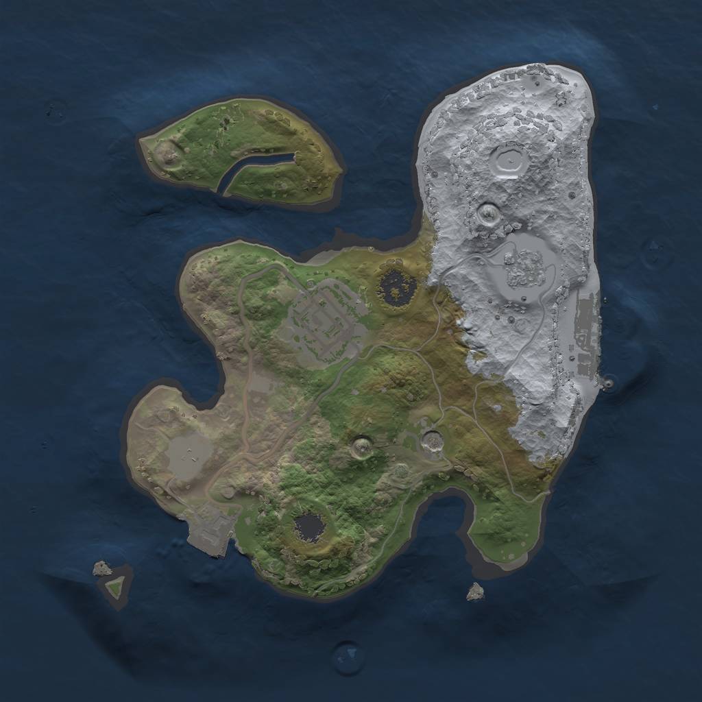 Rust Map: Procedural Map, Size: 2000, Seed: 1057086451, 7 Monuments