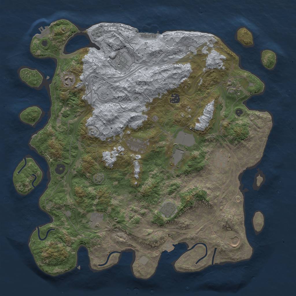 Rust Map: Procedural Map, Size: 4250, Seed: 521452, 19 Monuments