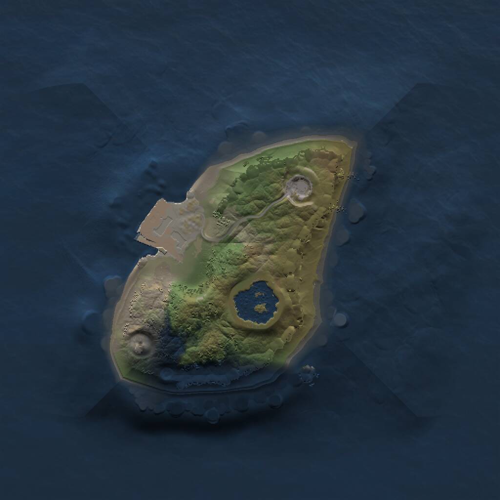 Rust Map: Procedural Map, Size: 1200, Seed: 123123, 1 Monuments
