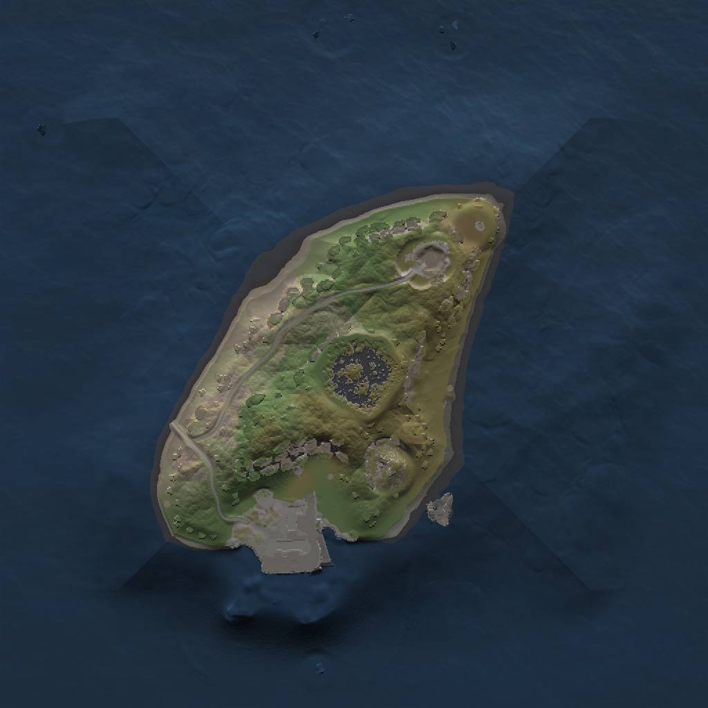 Rust Map: Procedural Map, Size: 1200, Seed: 123123, 3 Monuments