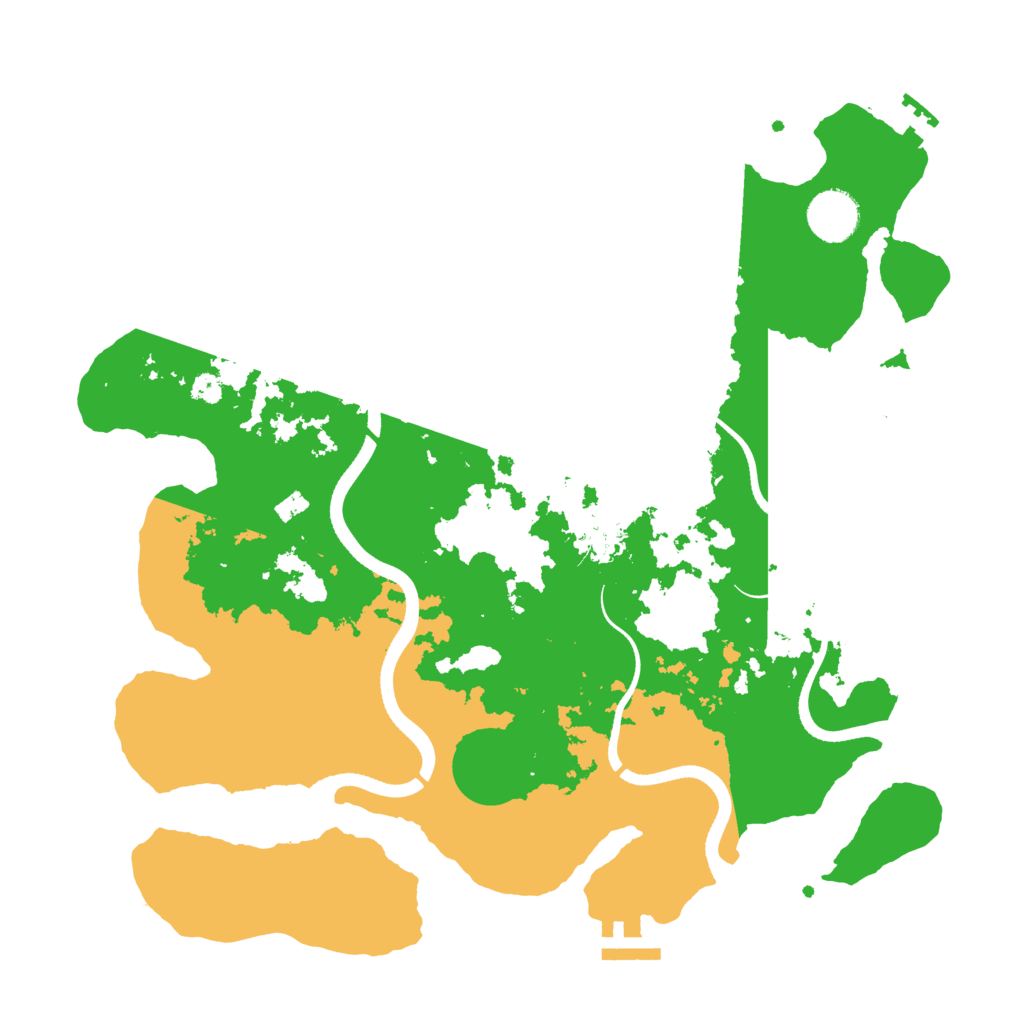 Biome Rust Map: Procedural Map, Size: 3500, Seed: 1374607133