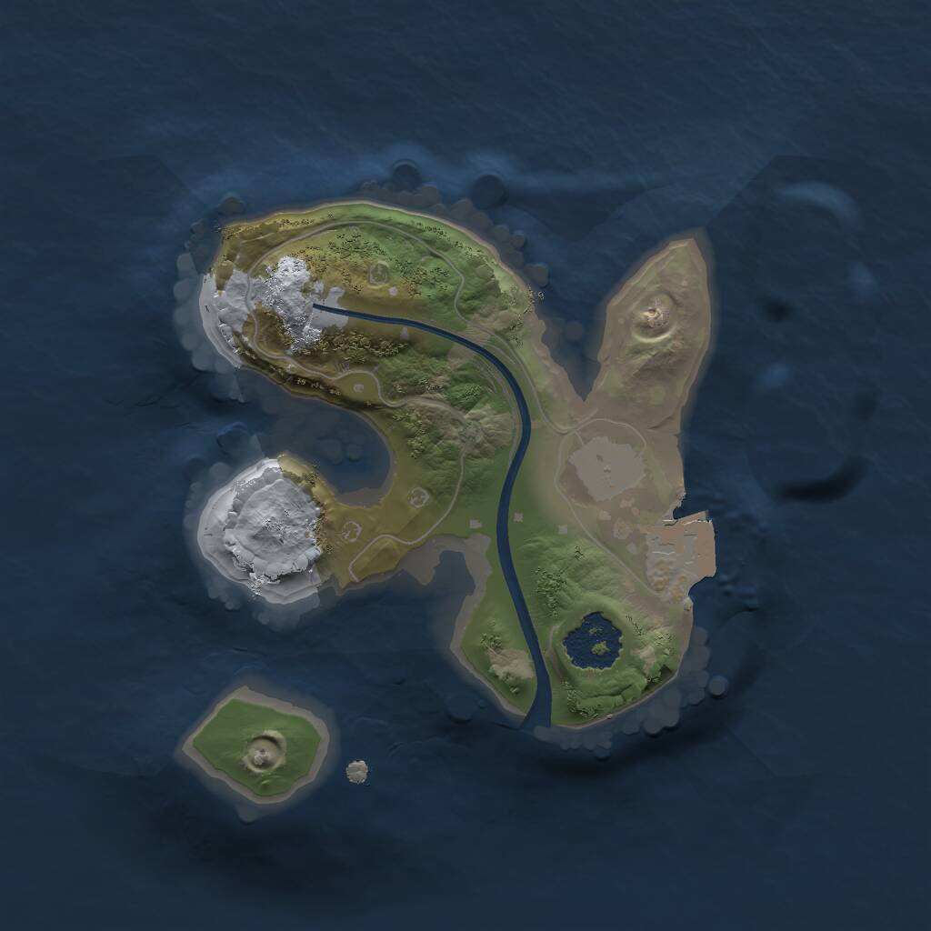 Rust Map: Procedural Map, Size: 1667, Seed: 42512311, 1 Monuments