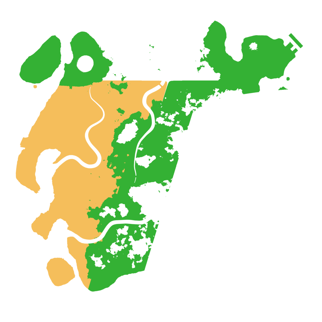 Biome Rust Map: Procedural Map, Size: 3700, Seed: 45546396