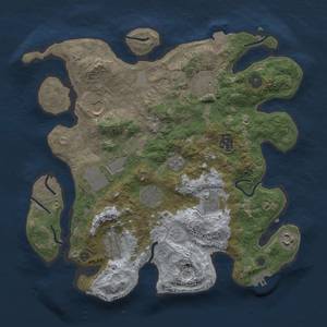 Thumbnail Rust Map: Procedural Map, Size: 3500, Seed: 1002592578, 16 Monuments