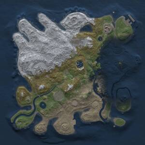 Thumbnail Rust Map: Procedural Map, Size: 3250, Seed: 885362573, 12 Monuments