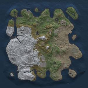 Thumbnail Rust Map: Procedural Map, Size: 3500, Seed: 1832997599, 15 Monuments