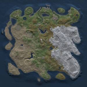 Thumbnail Rust Map: Procedural Map, Size: 4000, Seed: 466366668, 15 Monuments