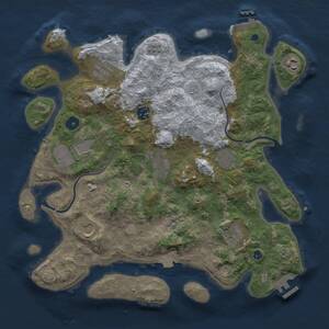 Thumbnail Rust Map: Procedural Map, Size: 3750, Seed: 12355642, 15 Monuments