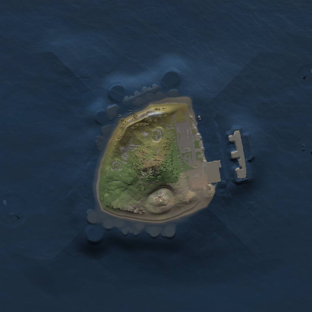 Rust Map: Procedural Map, Size: 1000, Seed: 1369145640, 2 Monuments