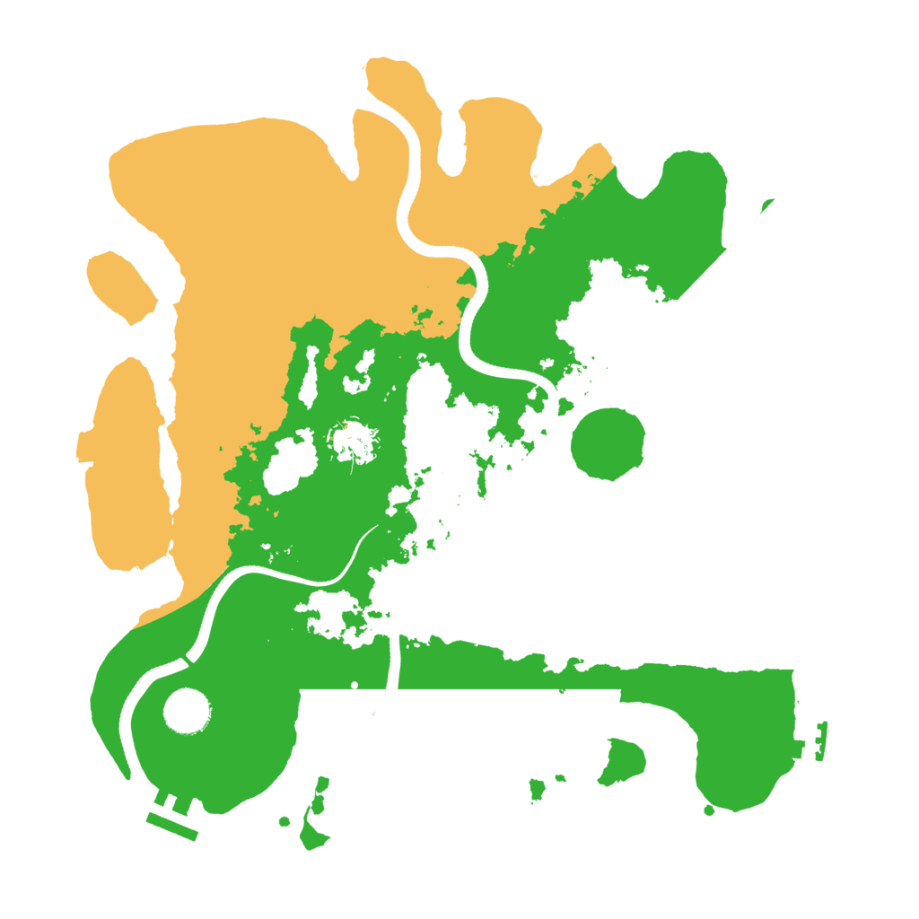 Biome Rust Map: Procedural Map, Size: 3500, Seed: 52351