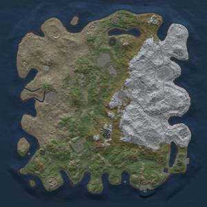Thumbnail Rust Map: Procedural Map, Size: 4096, Seed: 64544051, 18 Monuments