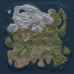 Thumbnail Rust Map: Procedural Map, Size: 4100, Seed: 1193330413, 19 Monuments