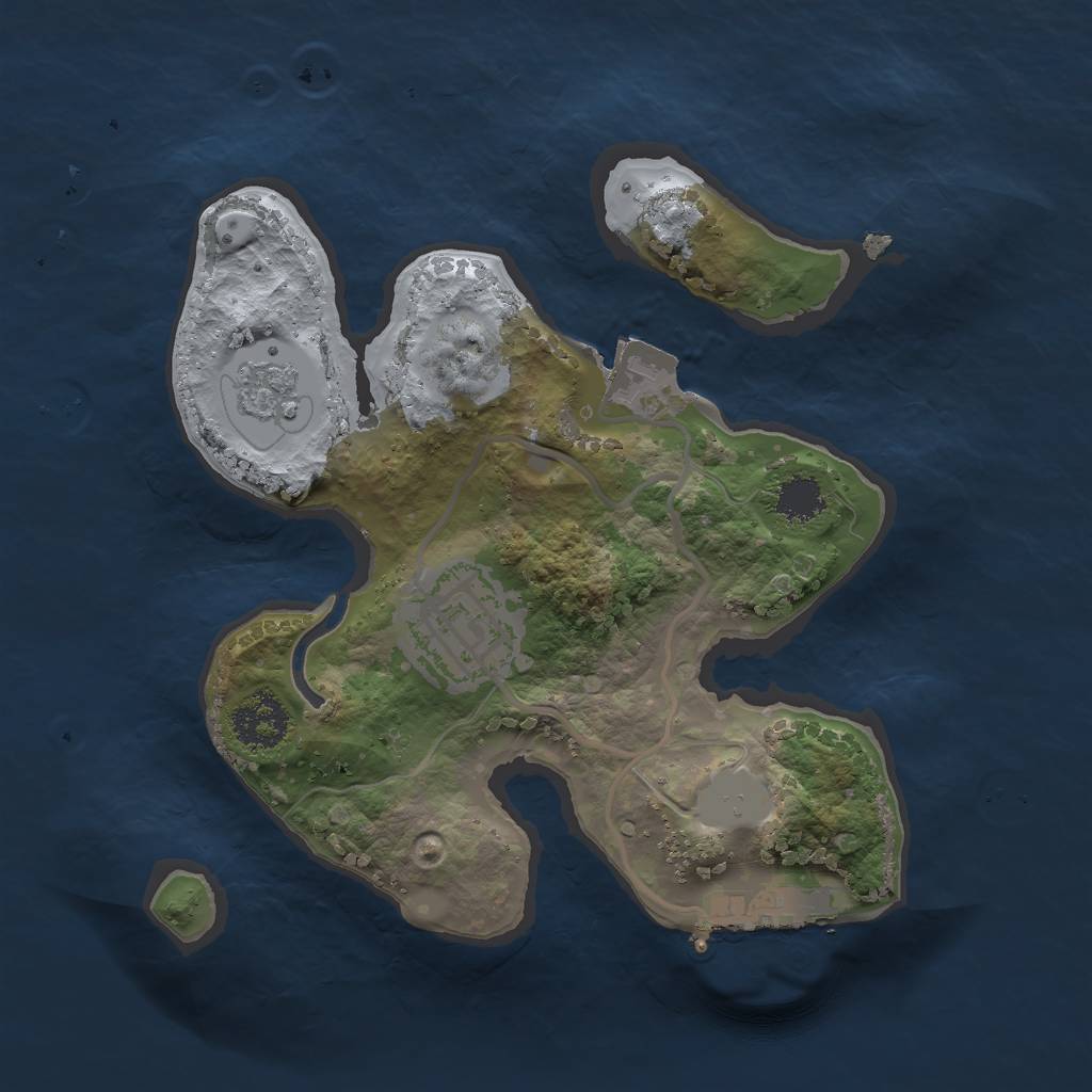 Rust Map: Procedural Map, Size: 2000, Seed: 263957412, 6 Monuments