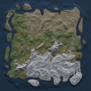 Thumbnail Rust Map: Procedural Map, Size: 5000, Seed: 702588406, 19 Monuments