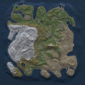 Thumbnail Rust Map: Procedural Map, Size: 3500, Seed: 1803933350, 14 Monuments