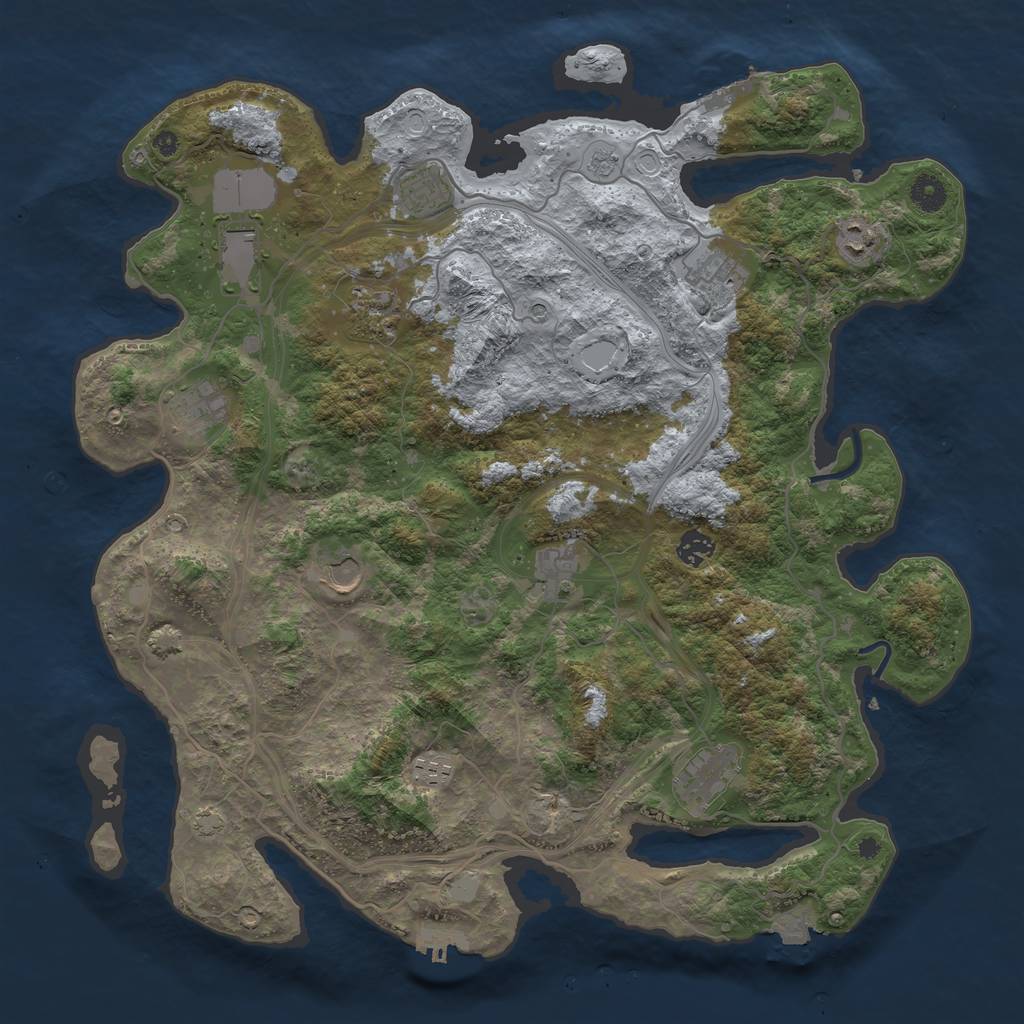 Rust Map: Procedural Map, Size: 4250, Seed: 760107298, 19 Monuments