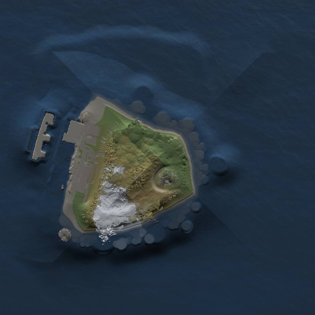 Rust Map: Procedural Map, Size: 1000, Seed: 444272575, 2 Monuments