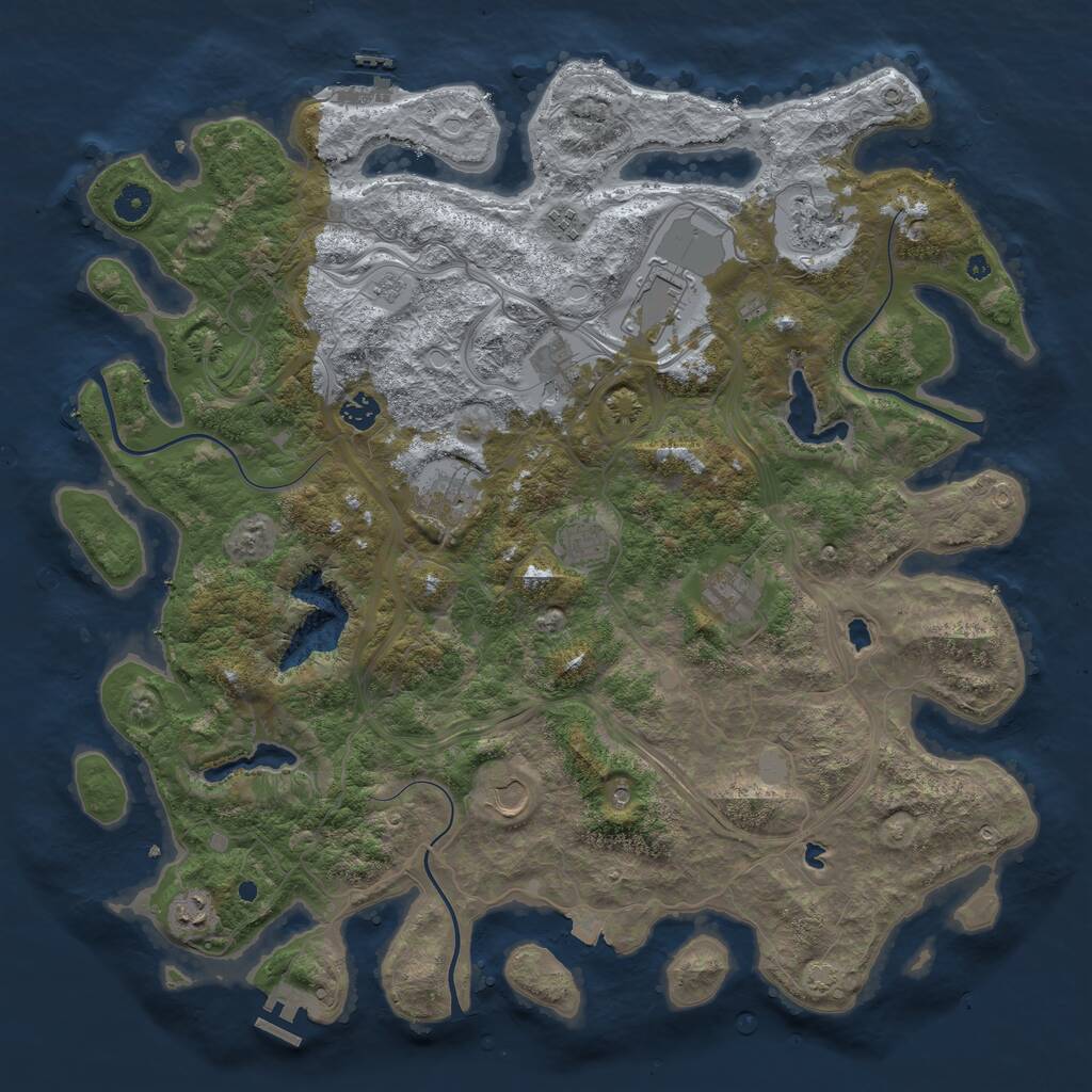 Rust Map: Procedural Map, Size: 4500, Seed: 1978317998, 16 Monuments