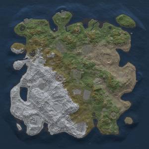 Thumbnail Rust Map: Procedural Map, Size: 4000, Seed: 1373950741, 19 Monuments