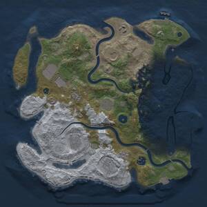 Thumbnail Rust Map: Procedural Map, Size: 3500, Seed: 467162228, 15 Monuments