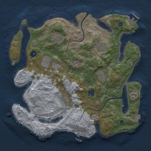 Thumbnail Rust Map: Procedural Map, Size: 3500, Seed: 467162228, 13 Monuments