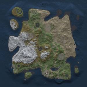 Thumbnail Rust Map: Procedural Map, Size: 3000, Seed: 84096, 13 Monuments