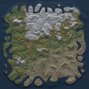 Thumbnail Rust Map: Procedural Map, Size: 6000, Seed: 909, 18 Monuments