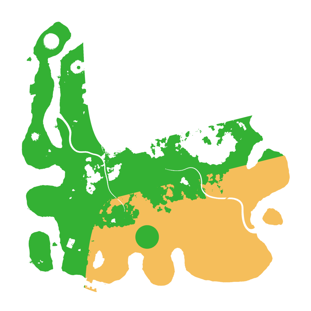 Biome Rust Map: Procedural Map, Size: 3500, Seed: 42454645