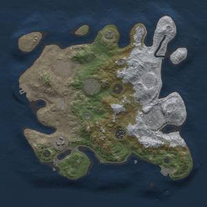 Thumbnail Rust Map: Procedural Map, Size: 3000, Seed: 701201210, 12 Monuments