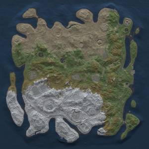 Thumbnail Rust Map: Procedural Map, Size: 4500, Seed: 38213636, 19 Monuments