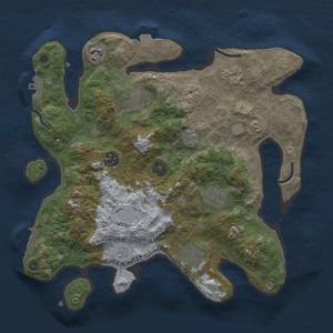 Thumbnail Rust Map: Procedural Map, Size: 3300, Seed: 1004433282, 15 Monuments