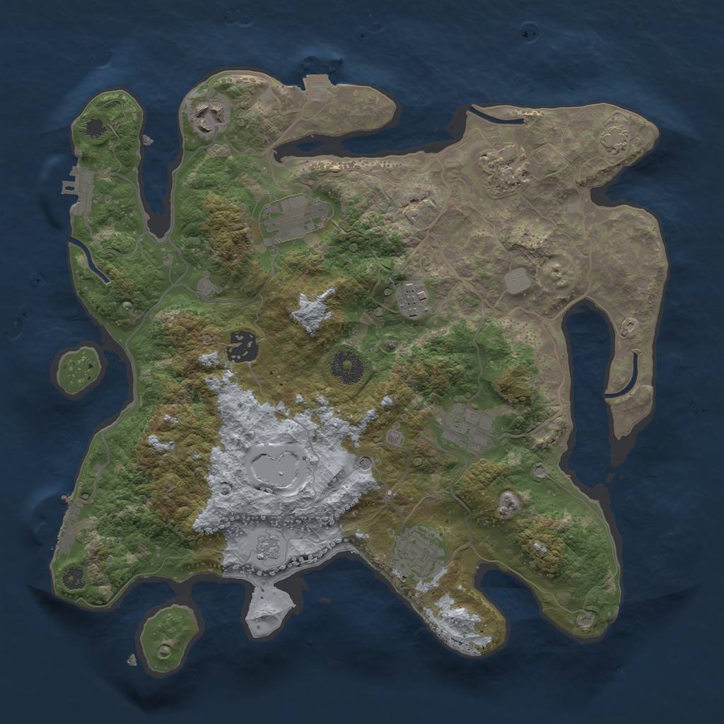 Rust Map: Procedural Map, Size: 3300, Seed: 1004433282, 15 Monuments