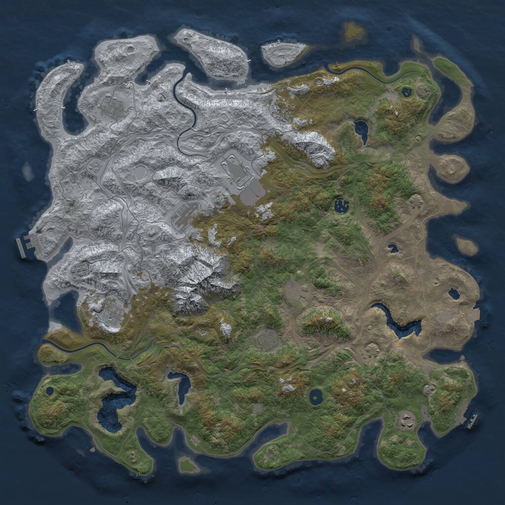 Rust Map: Procedural Map, Size: 5000, Seed: 81072919, 16 Monuments