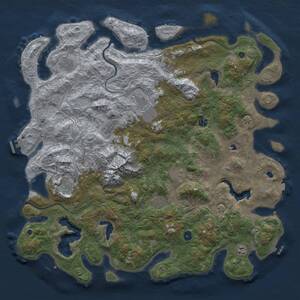 Thumbnail Rust Map: Procedural Map, Size: 5000, Seed: 81072919, 16 Monuments