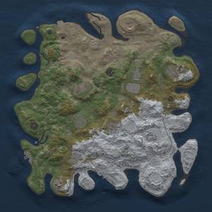 Thumbnail Rust Map: Procedural Map, Size: 4000, Seed: 724525489, 18 Monuments