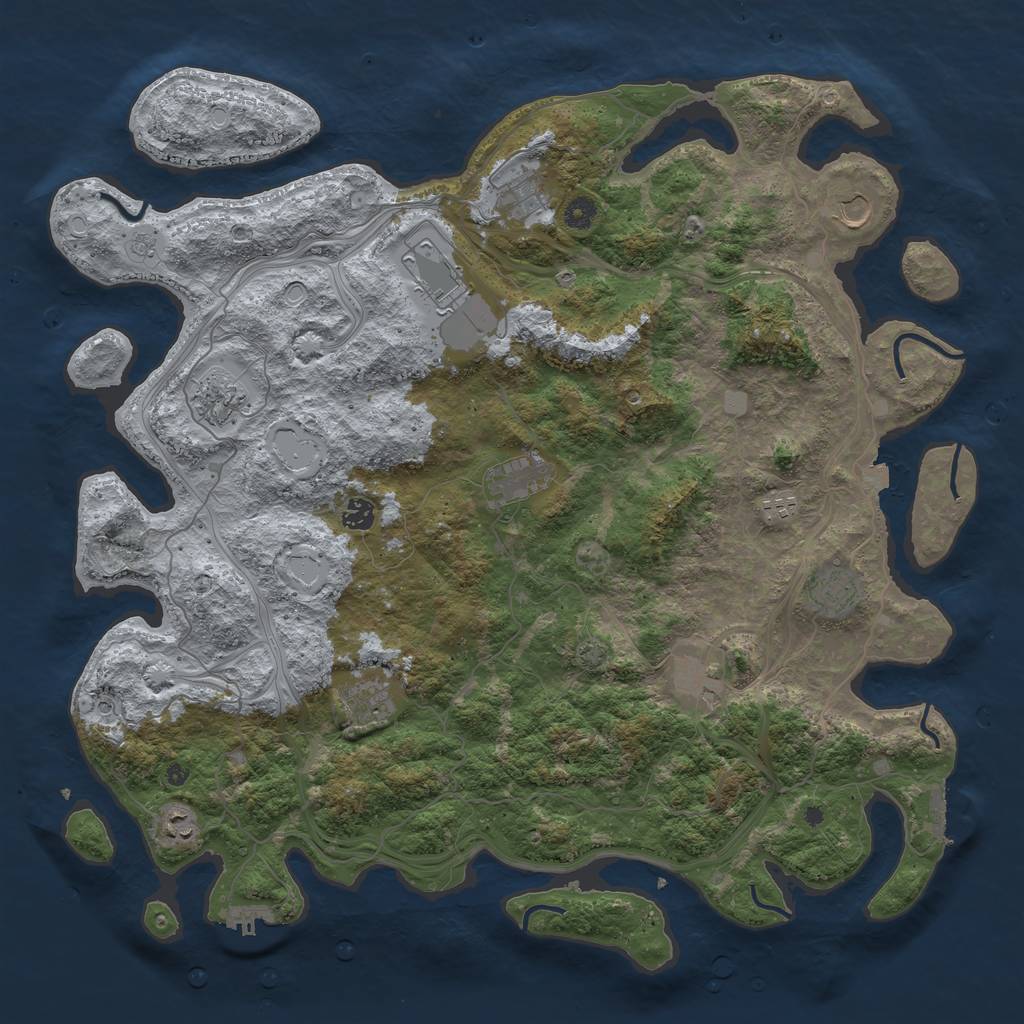 Rust Map: Procedural Map, Size: 4700, Seed: 89310014, 19 Monuments