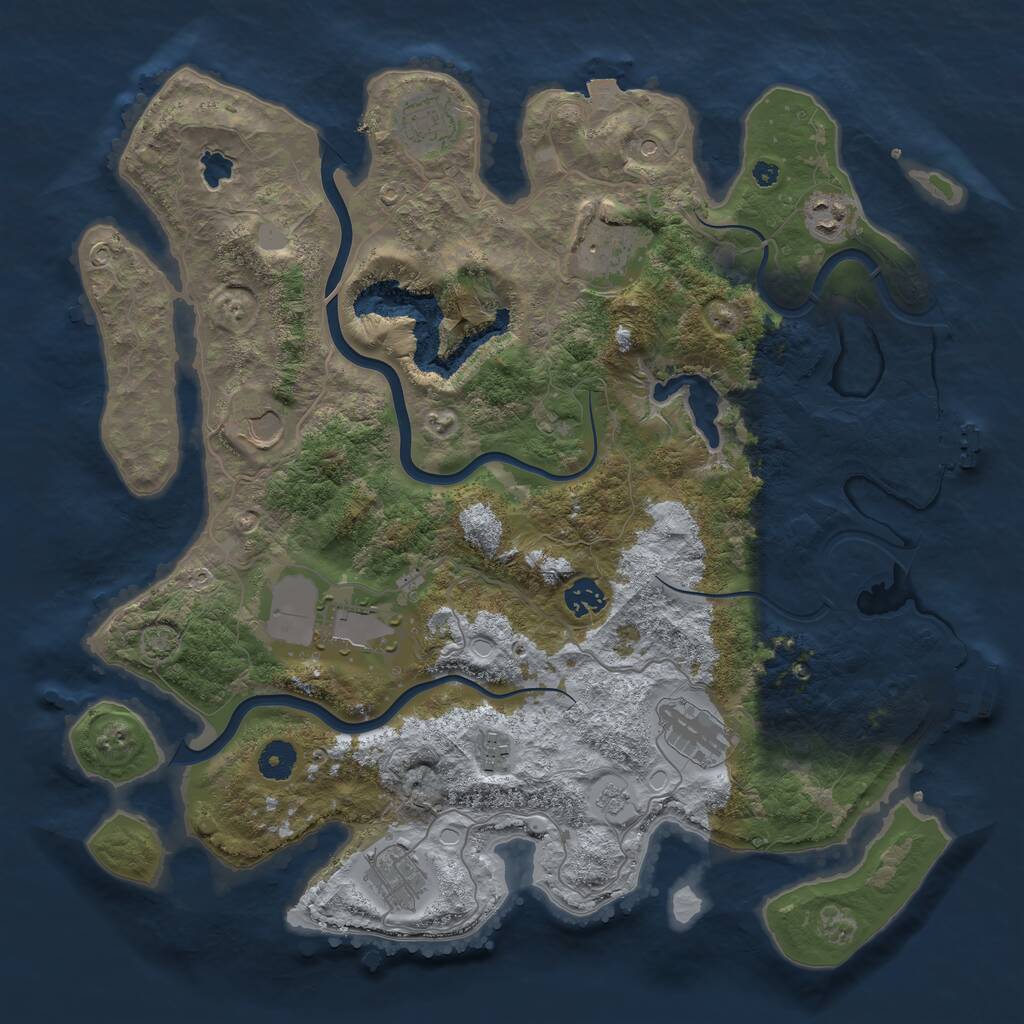 Rust Map: Procedural Map, Size: 4000, Seed: 188686062, 15 Monuments